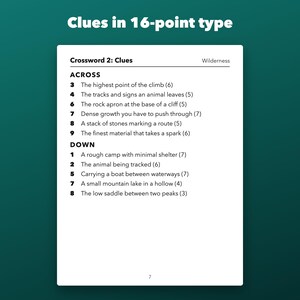 Large Print Crosswords Printable for Seniors, 42 Easy Themed Puzzles image 3