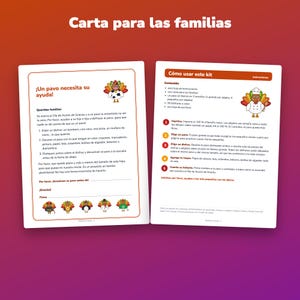 Disfraza un pavo imprimible, 36 disfraces, carta para familias, Spanish Turkey Disguise image 4