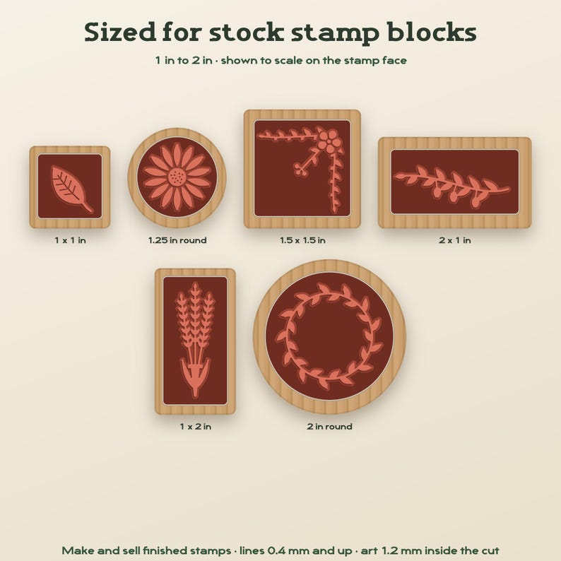 Leaf Design Dxf File Botanical Laser Rubber Stamp-ready Files, Mirrored SVG DXF PNG, Leaf ...