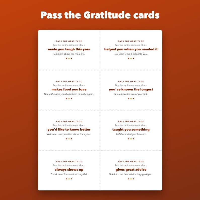 Printbare spelletjes voor Friendsgiving, Thanksgiving-quiz, dankbaarheidskaartjes, placemats voor kinderen afbeelding 4