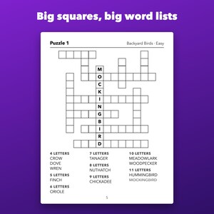 Juegos de completar palabras con letra grande para imprimir, ideales para personas mayores. 60 rompecabezas temáticos. imagen 2