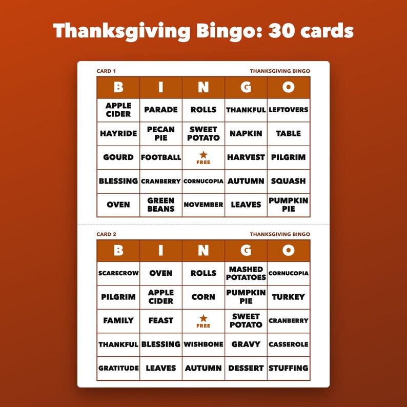 Thanksgiving Party Pack Printable Bundle, Games, Bingo and Kids Activity Book image 2