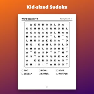Halloween Activity Book for Kids Ages 5-8, Printable Mazes, Sudoku, Word Search image 4