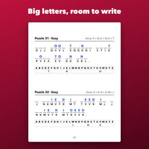 Crittogrammi a caratteri grandi stampabili per anziani, 120 puzzle di detti classici immagine 3