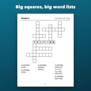 Large Print Word Fill-Ins Volume 2 Printable for Seniors, 60 More Puzzles image 2