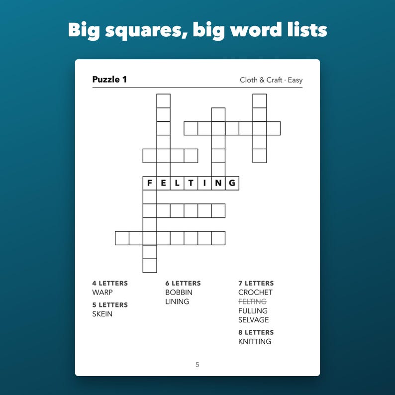 Large Print Word Fill-Ins Volume 2 Printable for Seniors, 60 More Puzzles image 2