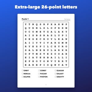 Large Print Word Search Printable for Seniors, 86 Themed Puzzles image 2