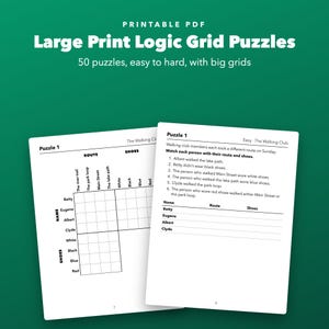 Puzzle logici a griglia con caratteri grandi, stampabili per adulti e anziani, da facili a difficili immagine 1