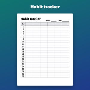 Large Print Planner Printable for Seniors, 19 Undated Pages, Habit and Bill Tracker image 3