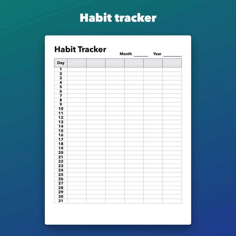 Large Print Planner Printable for Seniors, 19 Undated Pages, Habit and Bill Tracker image 3