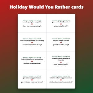 Büro-Weihnachtsfeierspiele zum Ausdrucken, Wichtelregeln, Quiz, Kollegen-Bingo Bild 4