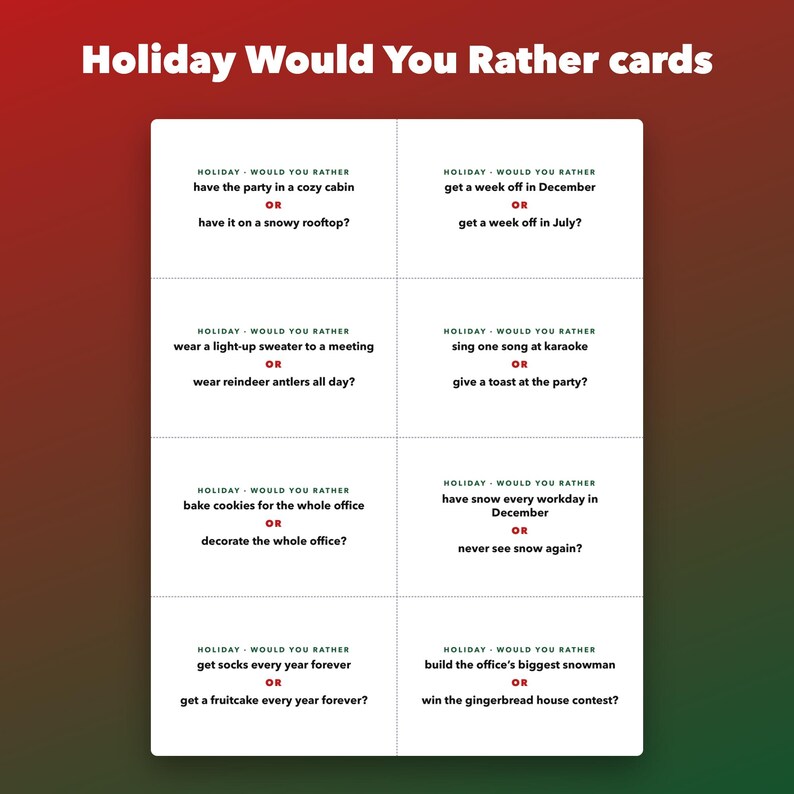 Büro-Weihnachtsfeierspiele zum Ausdrucken, Wichtelregeln, Quiz, Kollegen-Bingo Bild 4