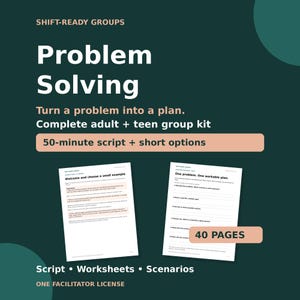 Kit para grupos de resolución de problemas / Habilidades basadas en DBT para adultos y adolescentes / Guion del facilitador y hojas de trabajo (PDF)