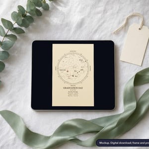 Star map print, example design (mockup)