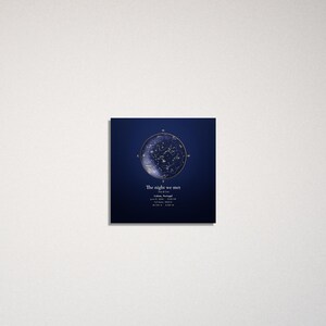 Aluminum star map print in a bright room scene (digitally created room)