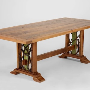 Chestnut trestle table.