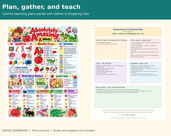 Vorschul-Unterrichtspläne: Wochen 22-32, Sammellisten, Essensvorschläge (PDF-Download)