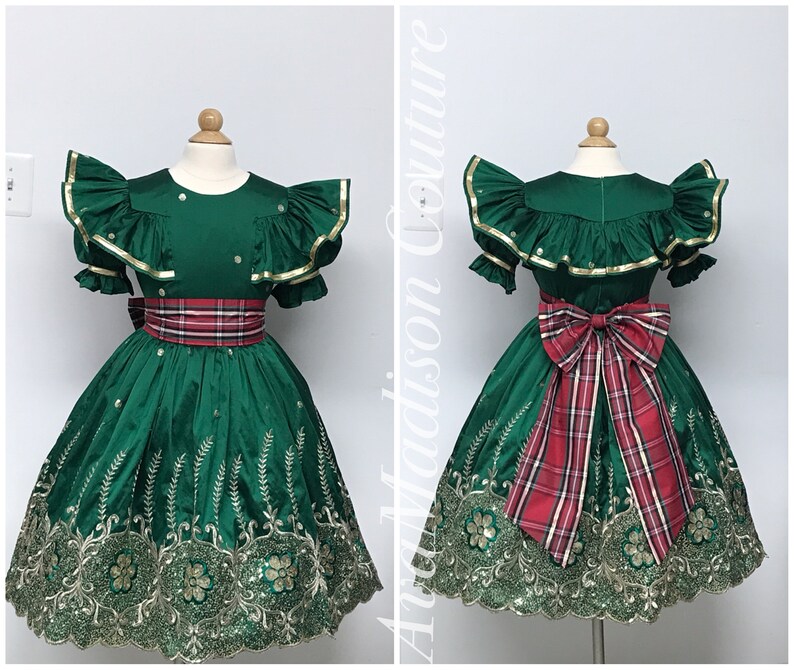 Party Contrast Sash Christmas Costumes. Birthday Nutcracker Ballet AvaCarol Elegant Embroidered Sequins Victorian Girls Dress