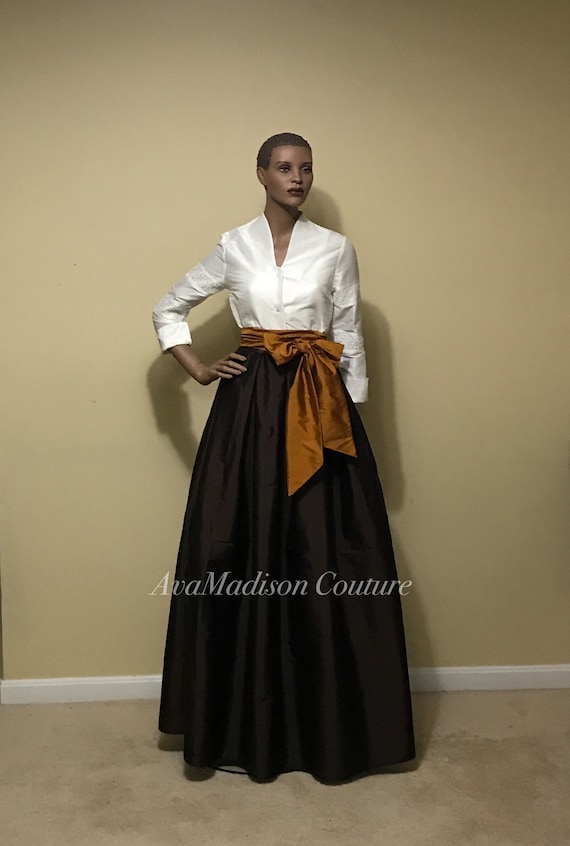 brown maxi skirt with pleating details for women 2033# brown maxi skirt with pleating details for women 2033#