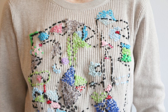 embroidered sweater
