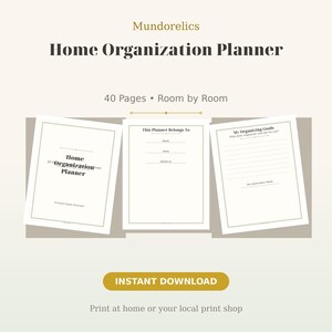 Home Organization Planner Printable, Declutter Planner Digital Download, Cleaning Schedule PDF, Home Management Binder