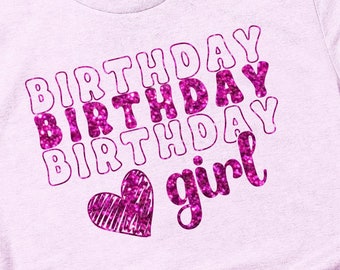 Birthday Girl Iron On Transfer, Birthday Girl Shirt Design,  Birthday Outfit Design, DIY Birthday Shirt, Girl Birthday Iron On Design
