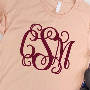 Monogram Iron On, Monogram Iron On Transfer, Iron On Letters, Heat Transfer Monogram