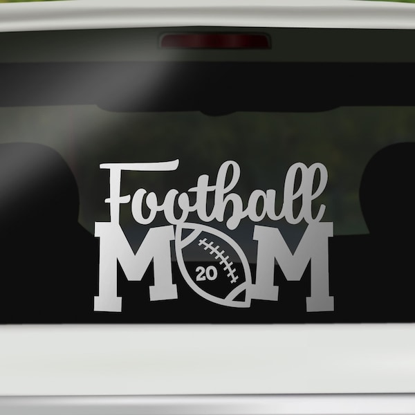 Football Mom Decal, Car Decal, Football Mom Vinyl, Personalized Sports Number Decal, Football Mom Sticker, Proud Football Mom