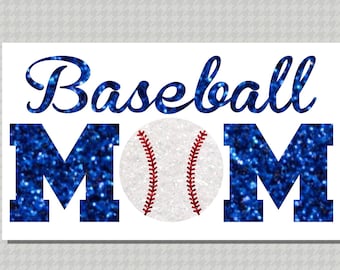 Glitter Baseball Mom Iron On, Glitter Baseball Heat Transfer, Softbal Mom, DIY Baseball Mom Shirt