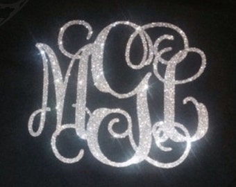 Glitter Monogram Iron On, Monogram Iron On Transfer, Iron On Letters, Glitter Vinyl, Heat Transfer Monogram