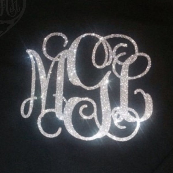 Glitter Monogram Iron On, Monogram Iron On Transfer, Iron On Letters, Glitter Vinyl, Heat Transfer Monogram