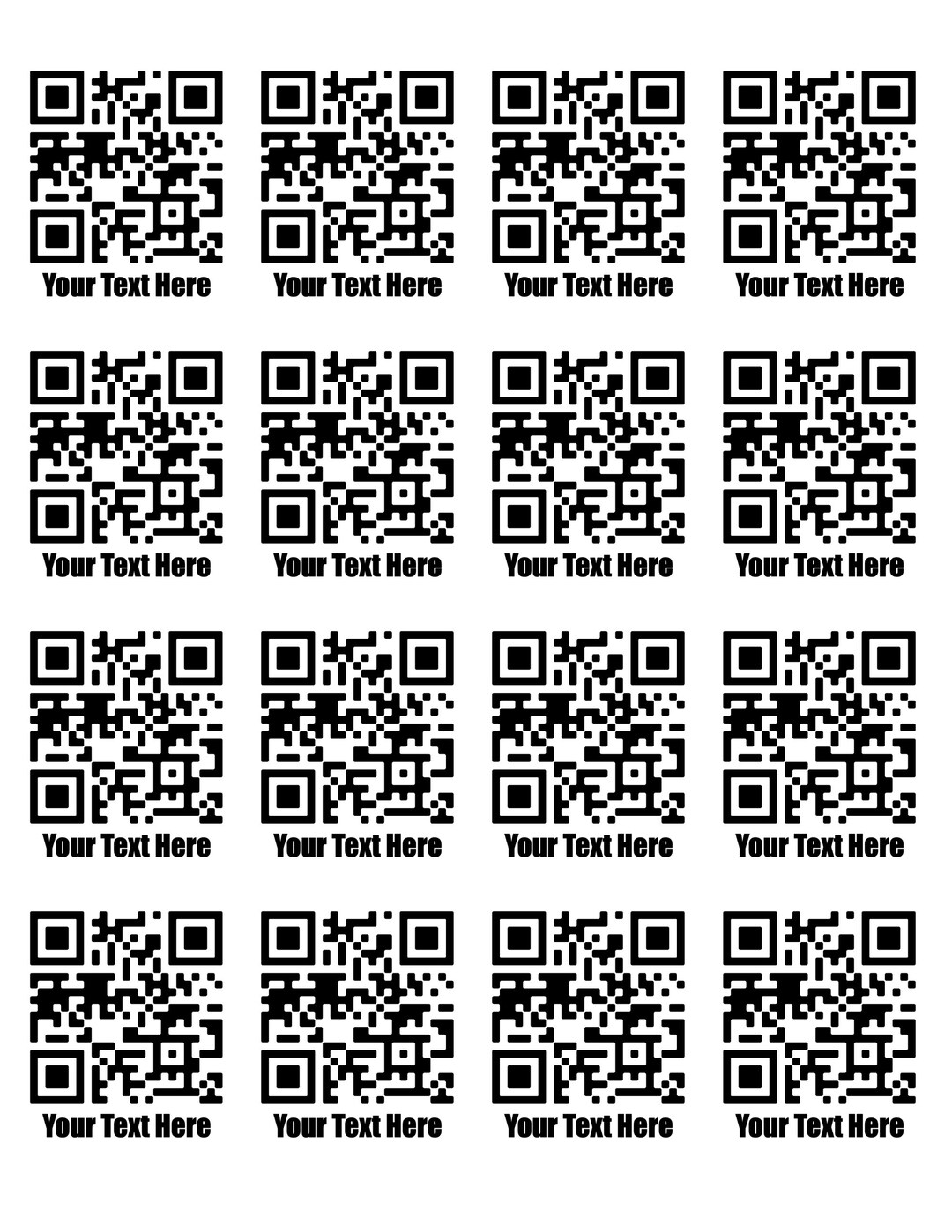 QR Code Sticker Sheet, Custom Business Stickers, Sheet of QR Code
