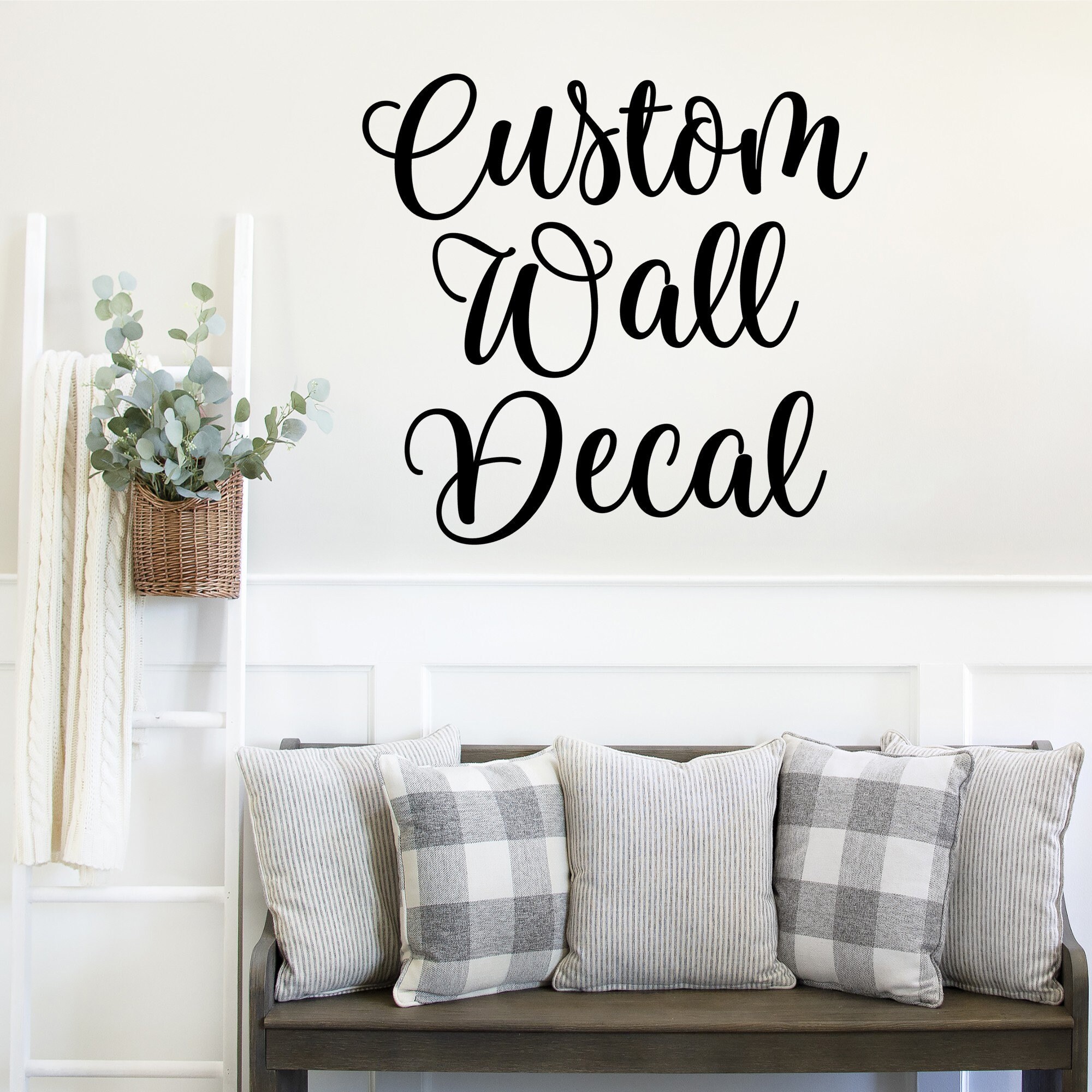 Custom Wall Decal Create Your Own Vinyl Decal Your Text Etsy