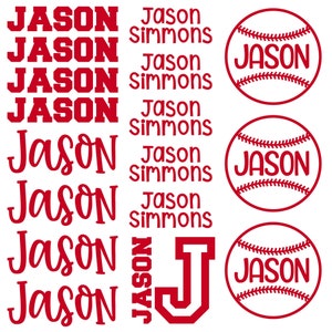 Back To School Personalized Decals, Baseball School Supply Labels, Name Decals, Monogram Decals, Baseball Decal Set for School Supplies