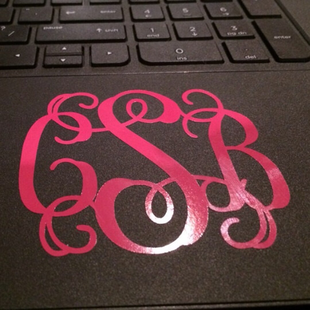 3 Inch Monogram, Small Monogram Decal, Laptop Monogram Sticker, Custom ...