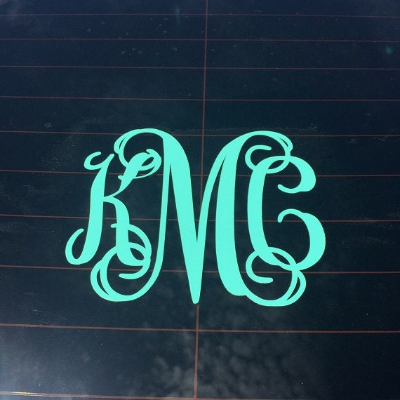 5 Inch Monogram Decal Custom Vinyl Decal Monogram Car Etsy