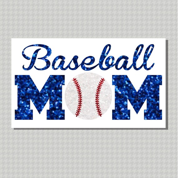 Blue Glitter Baseball Mama Blue Glitter Baseball Mama