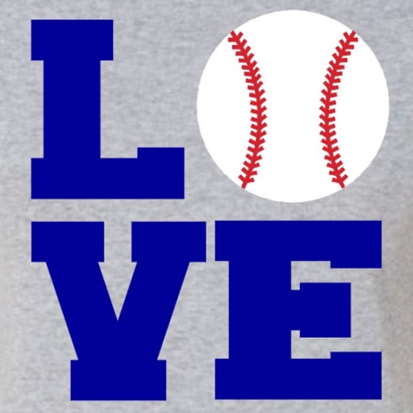 Baseball LOVE Iron On, Baseball LOVE Iron On Transfer, DIY Baseball Shirt, Softball Love Iron On, Heat Transfer