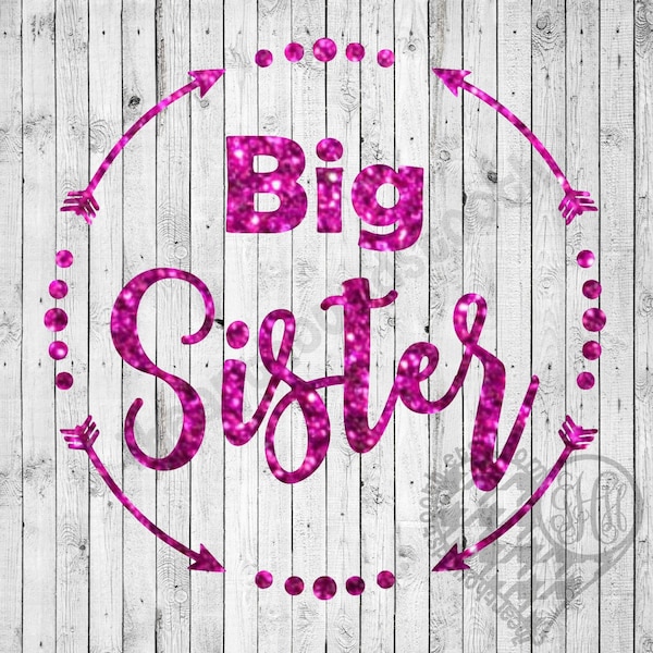 Glitter Big Sister Iron On, Big Sister Little Sister Iron on, DIY Big Sister Little Sister Shirts, Big Sister Announcement