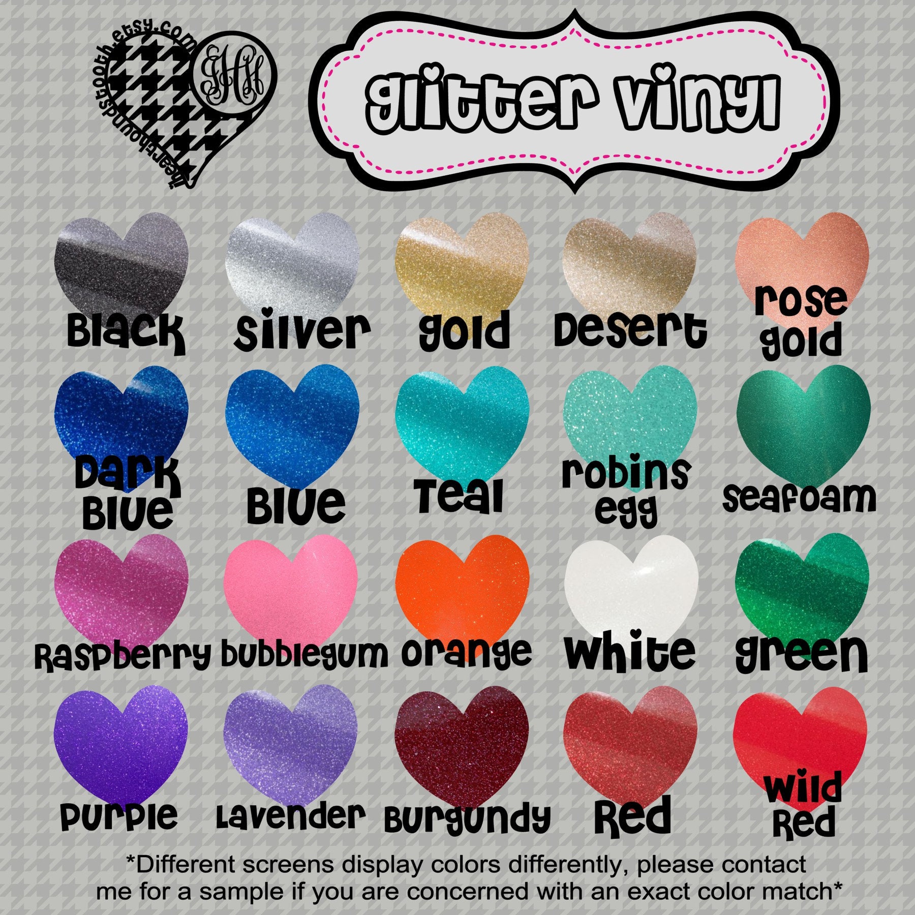 Create Your Own Glitter Vinyl Decal Custom Glitter Vinyl Etsy