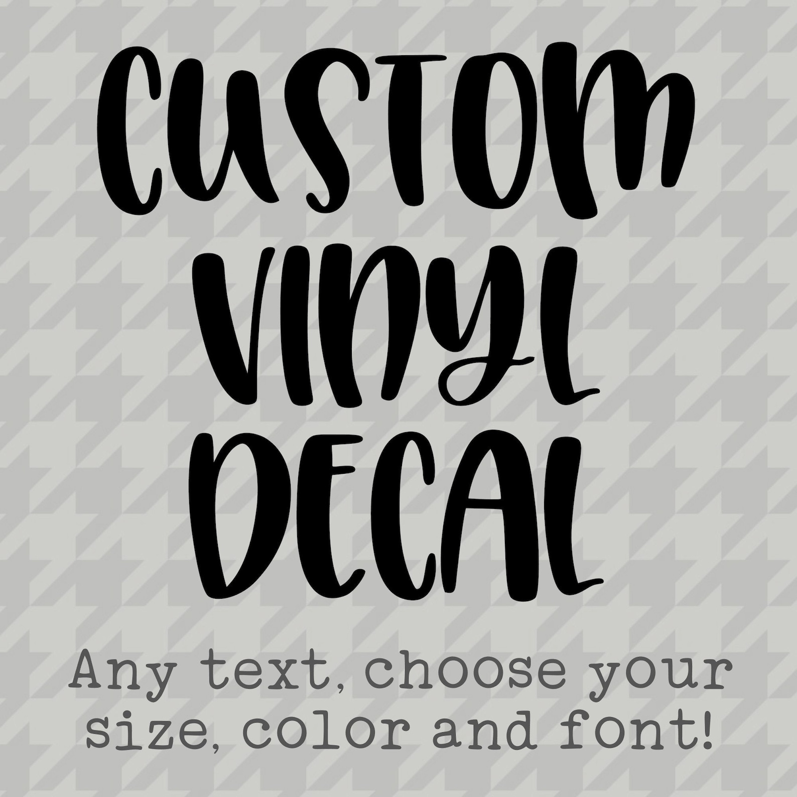 Create Your Own Vinyl Decal Custom Vinyl Decal Your Text Etsy Canada