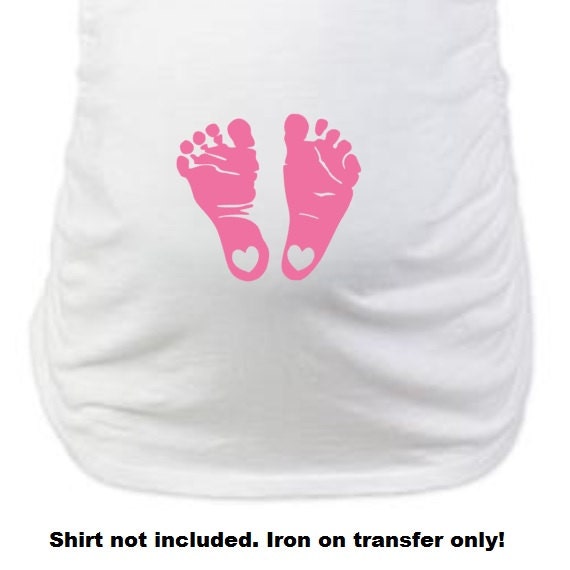 Baby Footprint Iron On Maternity Iron On DIY Maternity | Etsy