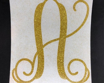 Single Letter Glitter Monogram Iron On, Any Letter Iron On, Glitter Letter, Iron On Letters, Glitter Vinyl, Heat Transfer Monogram