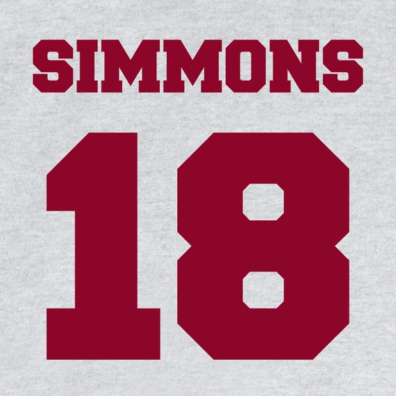 Jersey Name and Number Iron On Jersey Heat Transfer Football Etsy