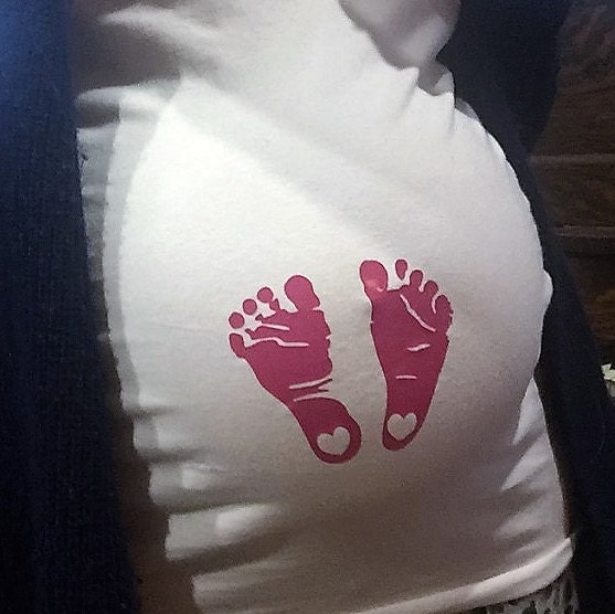 Baby Footprint Iron On Maternity Iron On DIY Maternity | Etsy