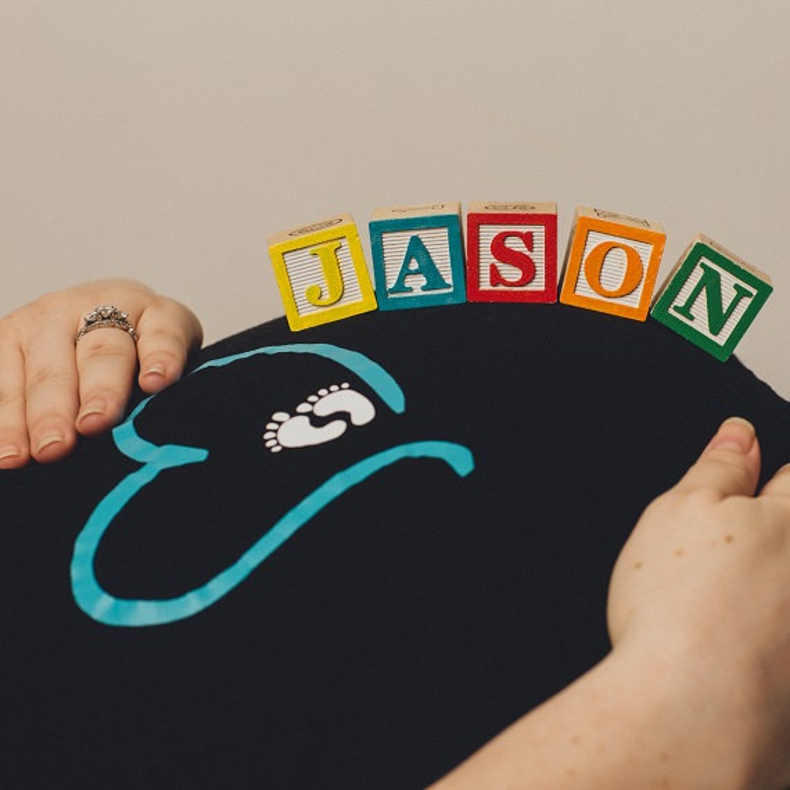 Maternity Iron On DIY Maternity Shirt Baby Footprint Heart - Etsy
