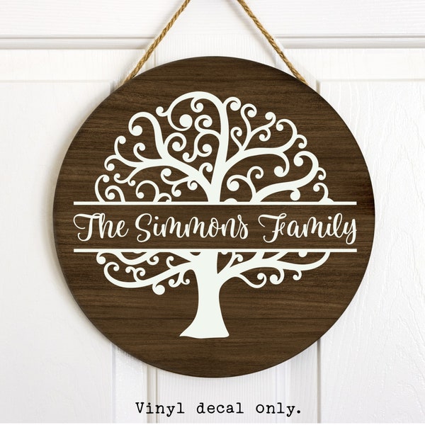 Family Last Name Decal, Family Tree Decal, Custom Last Name Decal, Milk Can Decal, Family Name Decal, Last Name Vinyl Decal, Wedding Decal