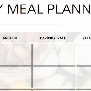 Ausdruckbarer Wochenspeisenplan in Portionen