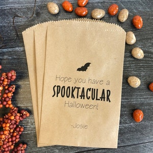 Halloween Treat Bags, Cookie Bags, DIY Fall Favor Bags, Goodie Bags, Halloween Candy Bags, School Party Favors, Recycled Favors - 25 pk