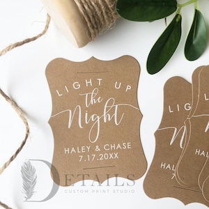 Wedding Sparkler Tag, Sparkler Sleeves, Custom Sparkler Tags, Unique Sparkler Tags, Sparkler Send Off, Set of 24 Tags Only